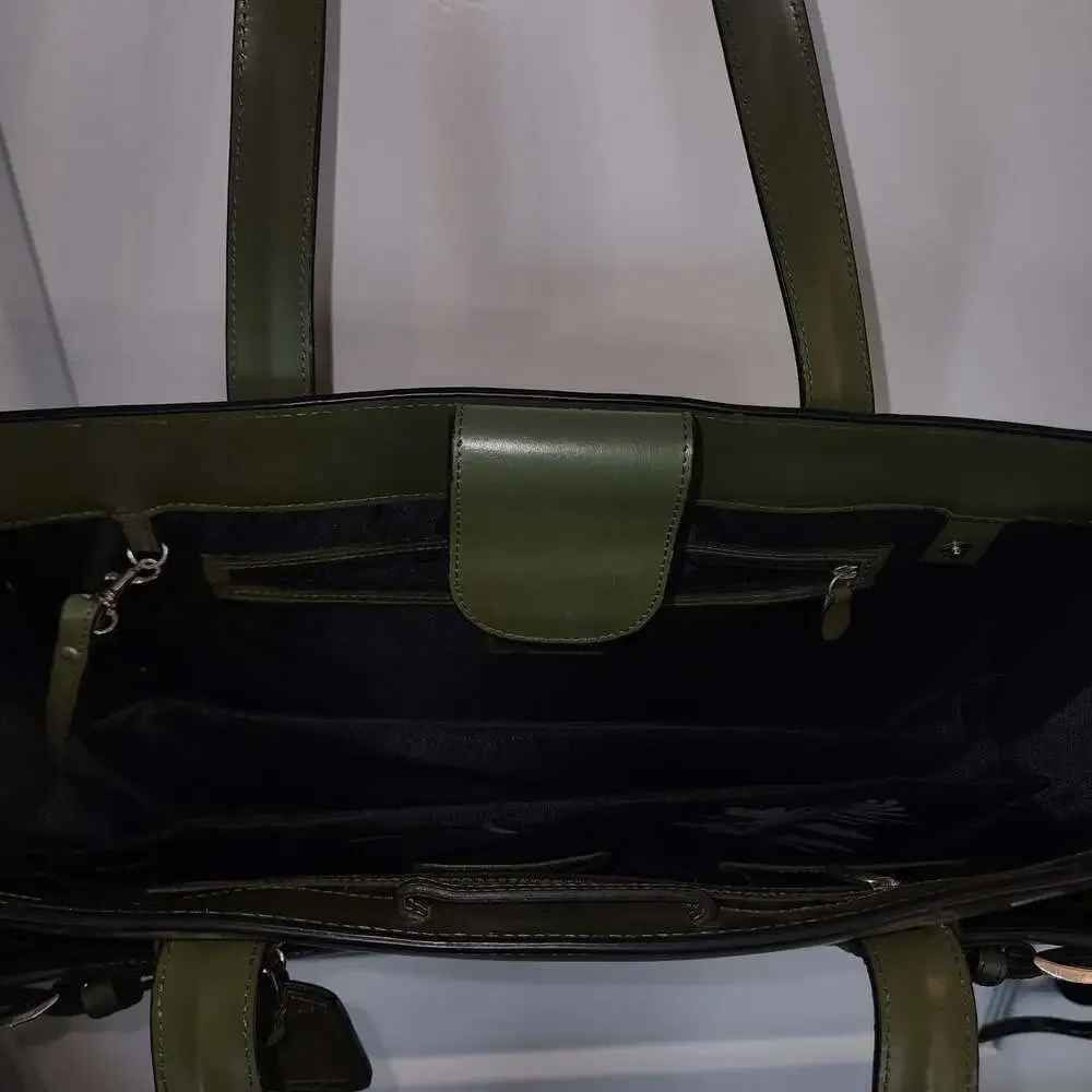 Franklin Covey Genuine Leather Computer Tote